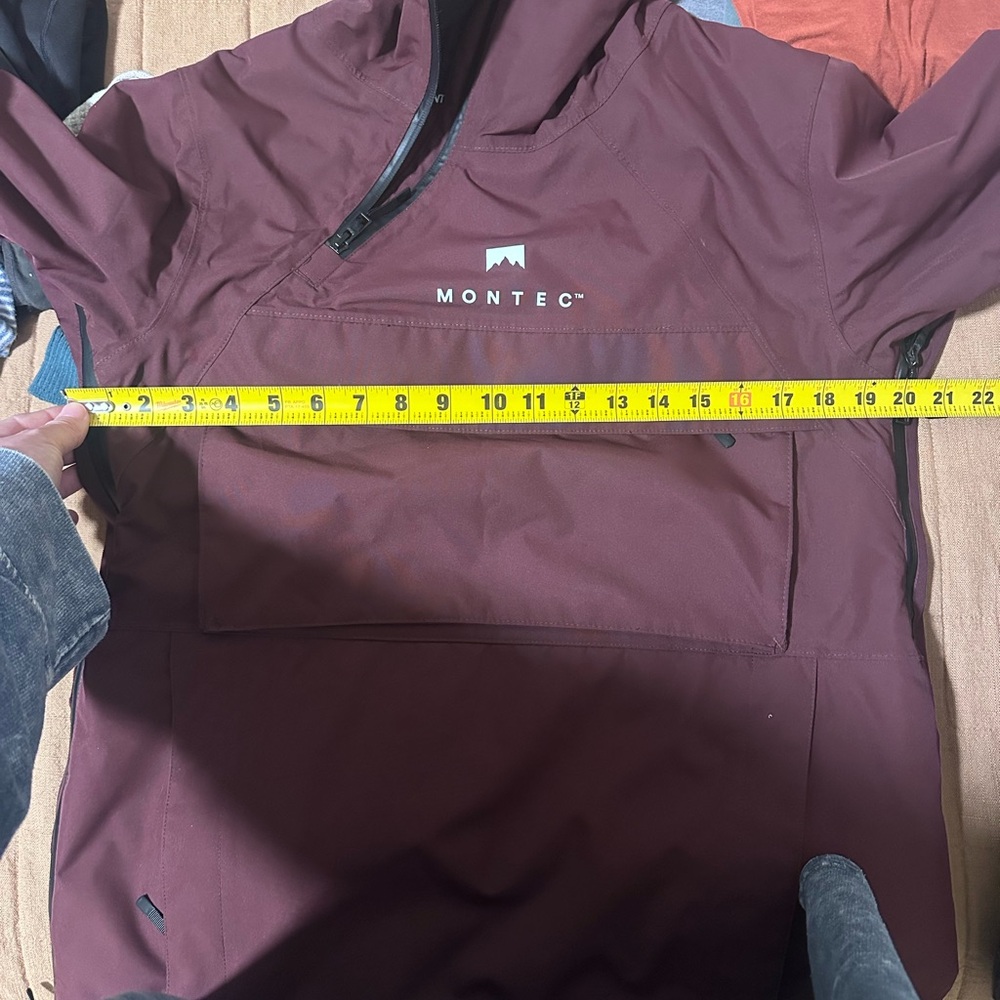 Montec Burgundy Hooded Ski Jacket - Picture 8 of 8